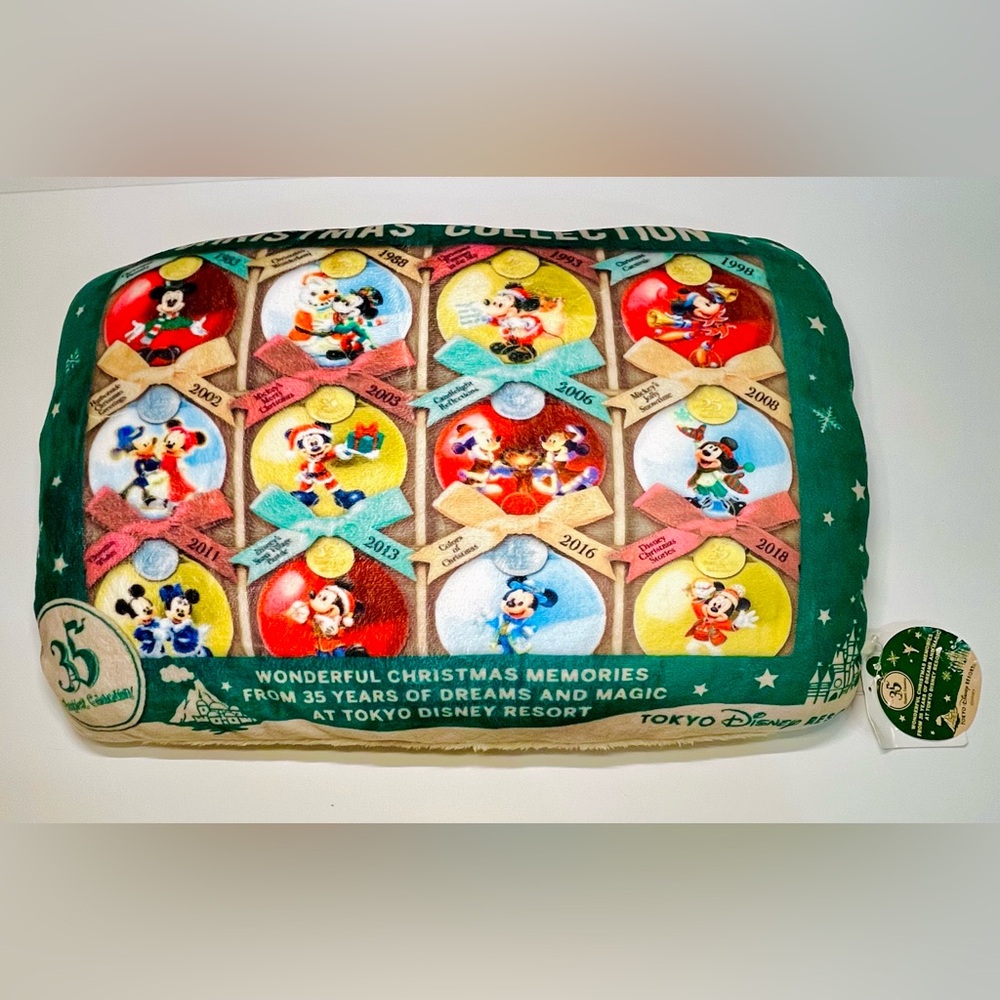 NEW-Tokyo Disney Resort 35th Anniversary Christmas Pillow/Cushion